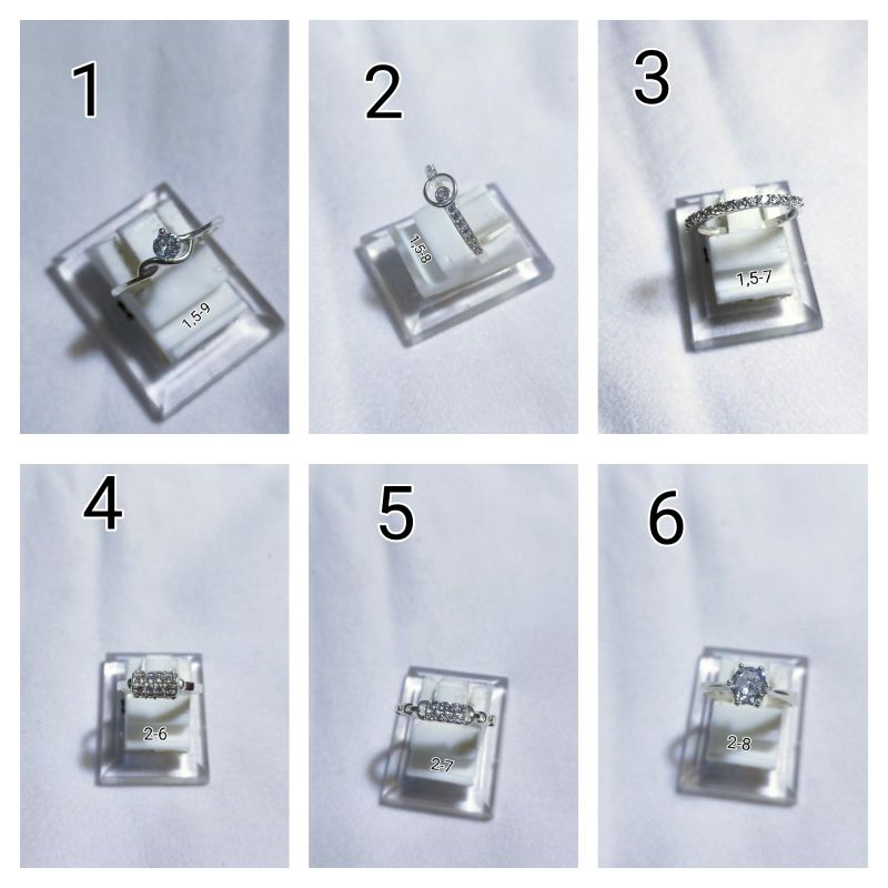 cincin wanita perak 925 simple mewah