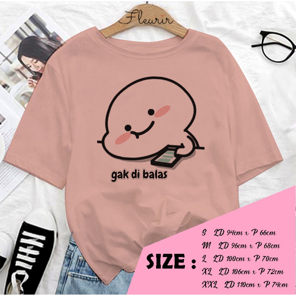 FLEURIR - PENTOL GA DI BALAS KAOS WANITA DEWASA LENGAN PENDEK TEE UNISEX