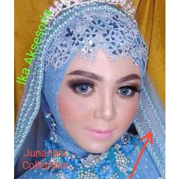 Slayer Mutiara/ Slayer Akad/ Hijab Pengantin/ Jilbab Pengantin