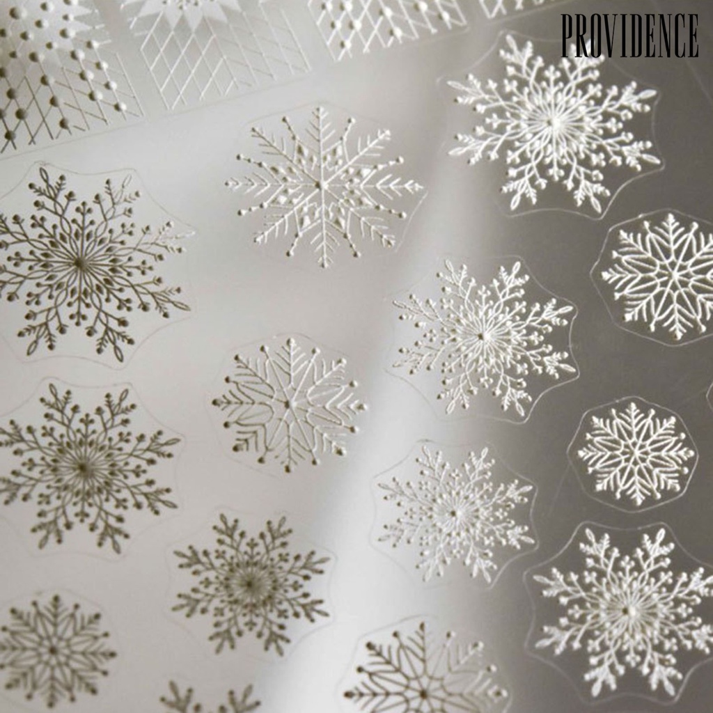 Providence Stiker Kuku 3d Ultra Tipis Motif Snowflake Untuk Manicure / Nail Art