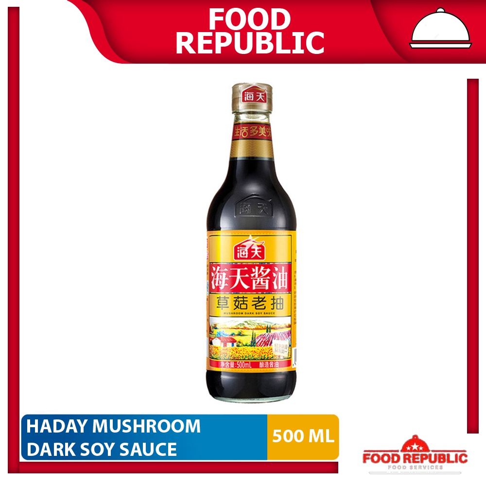 Haday Mushroom Dark Soy Sauce 500 ml Kecap Asin Jamur  HaiTian Halal