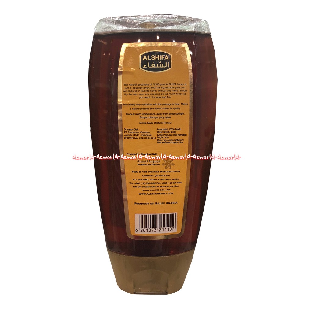 Alshifa Natural Honey Madu Asli Al-sifa Madu Arab Minuman Madu 400gr