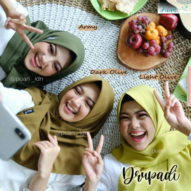 Hijab Drupadi by Puan Jilbab non pet Hijab instan Kerudung