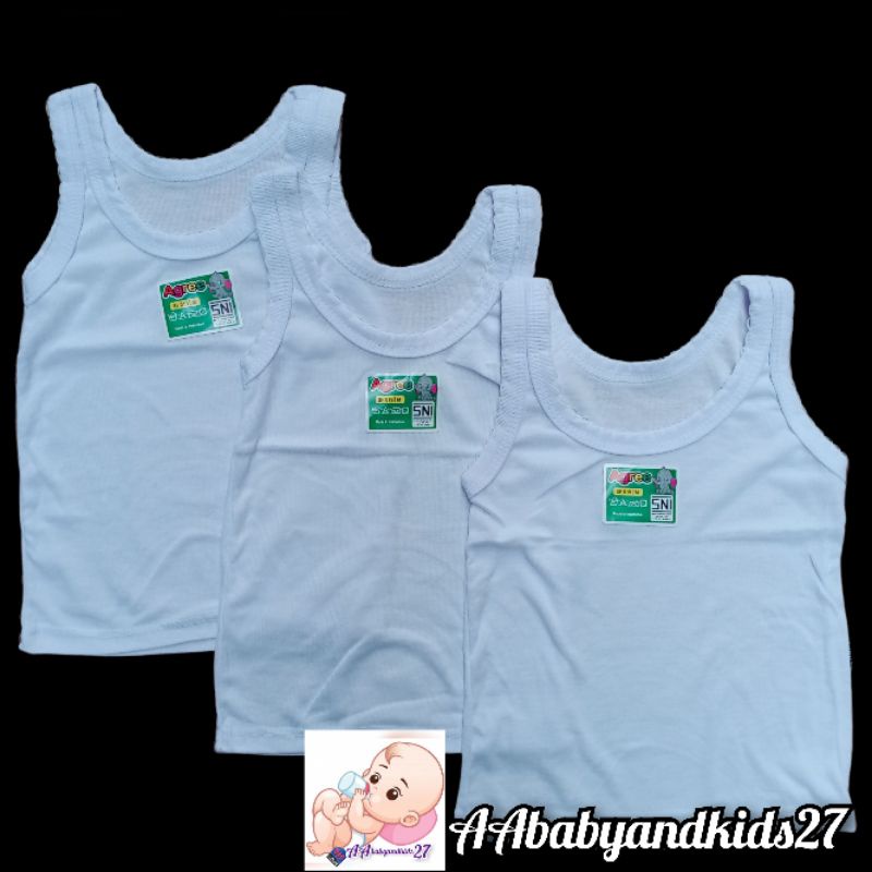 AGREE SF019 1PC Singlet Bayi dan Anak Ukuran M L XL SNI Bahan Adem Nyaman Berkualitas-Kaos Dalam Anak Murah