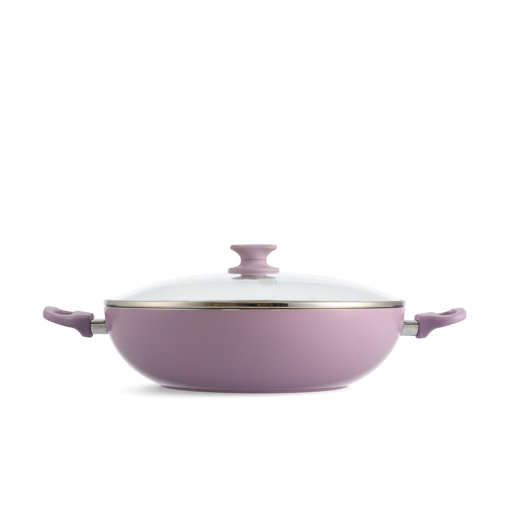 GreenPan Delight Lavender Covered Wok With Lid 32 cm / 5.43 L