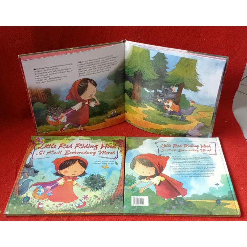 Buku Dongeng Balita Bilingual (BANYAK JUDUL)-Little Red Riding Ho