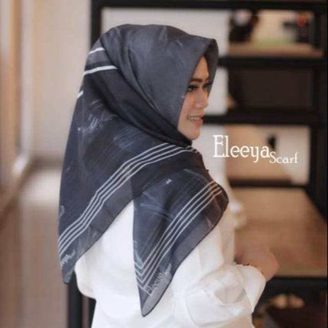 HIJAB SEGIEMPAT MOTIF ELY 76||  Eleeya Scarf