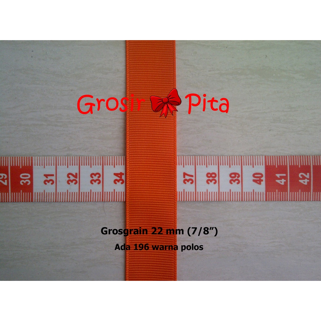 

(25 yard) Pita Grosgrain Polos ukuran 2,2 cm (7/8 inch) | Pita Import Premium | Toko Bahan Craft | Grosir Pita