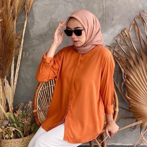 WOW-Maudy Shirt Blouse Wanita Rayon Premium