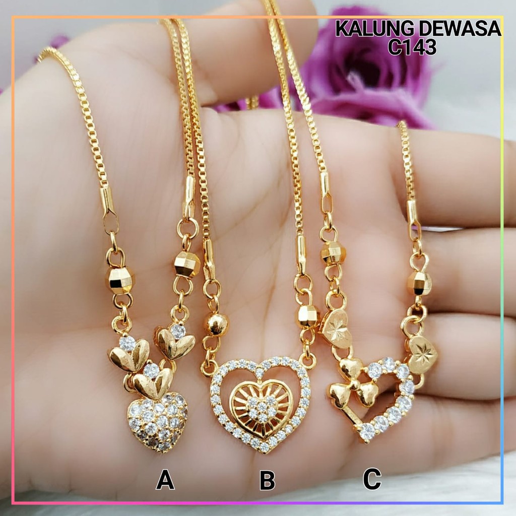 Kalung xuping kalung dewasa Koye Love lapis emas gold C143