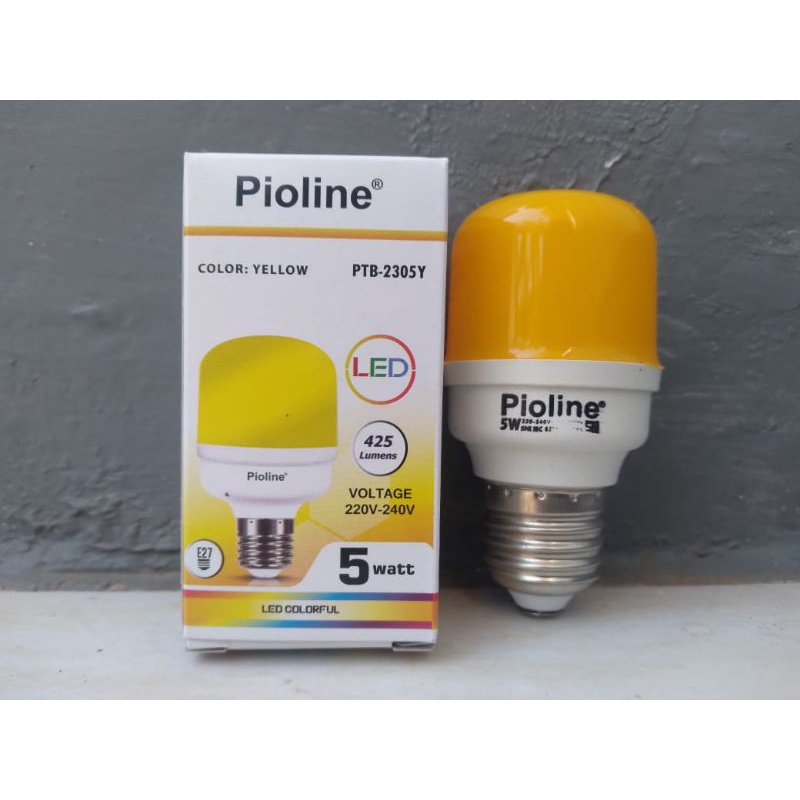 Pioline led tabung berwarna terang merah, kuning, hijau, biru