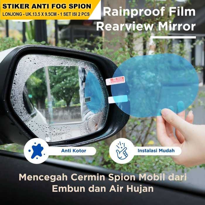 AntiFog Spion Sticker Anti Embun Spion Anti Gores Anti kabut kaca spion Mobil Motor