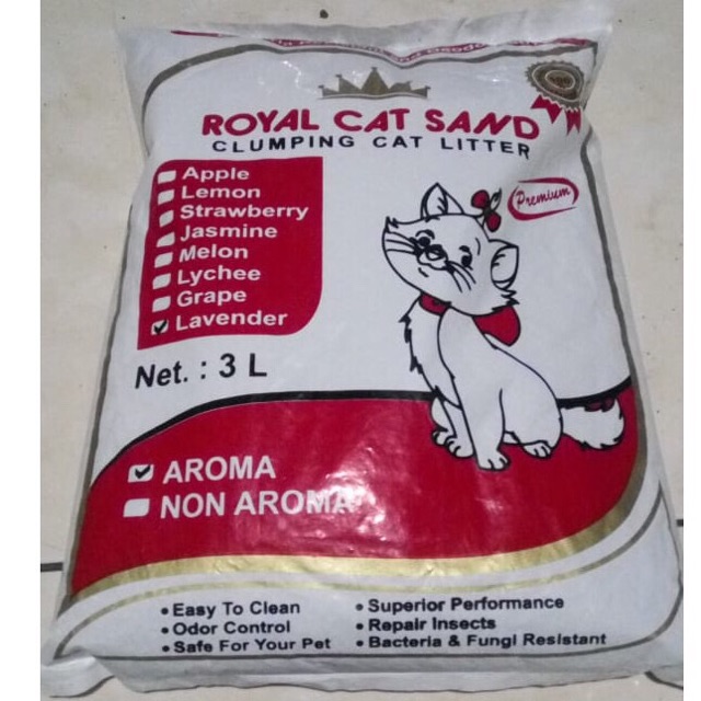 ROYAL CAT SAND 3L pasir wangi Kucig