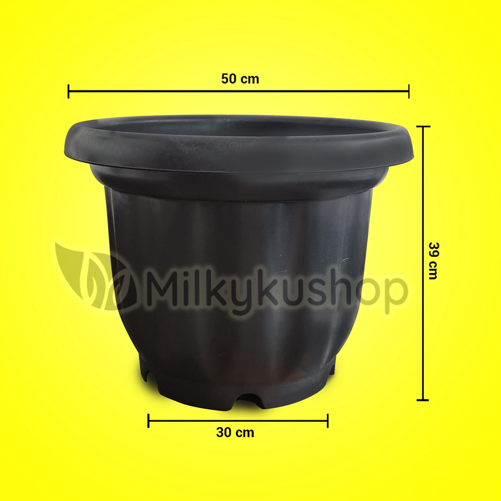 POT JM RUPLAS 50 GRAND 50 CM WARNA - PAKET 1 PCS - POT BUNGA