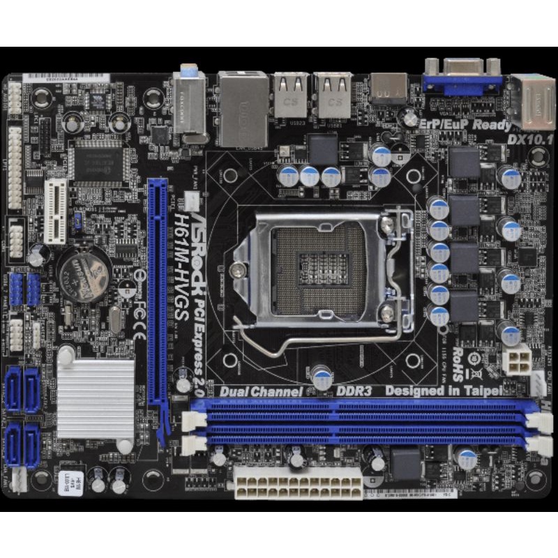 Motherboard H61 ASRock LGA 1155 Mobo Chipset