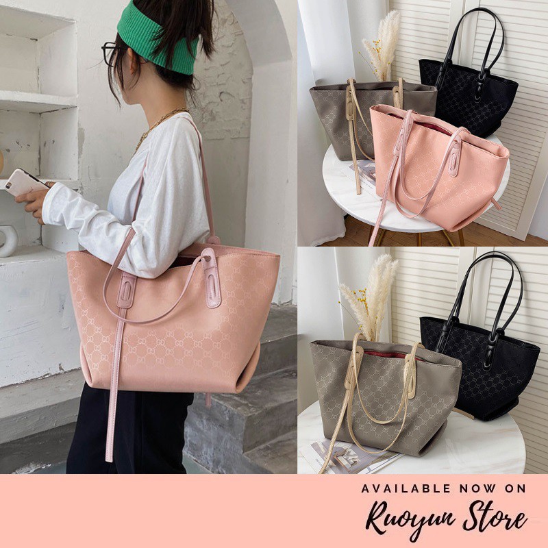 RYX - Parachute Mono Tas Tote Ukuran Besar Wanita Fashion Casual - Ori Import