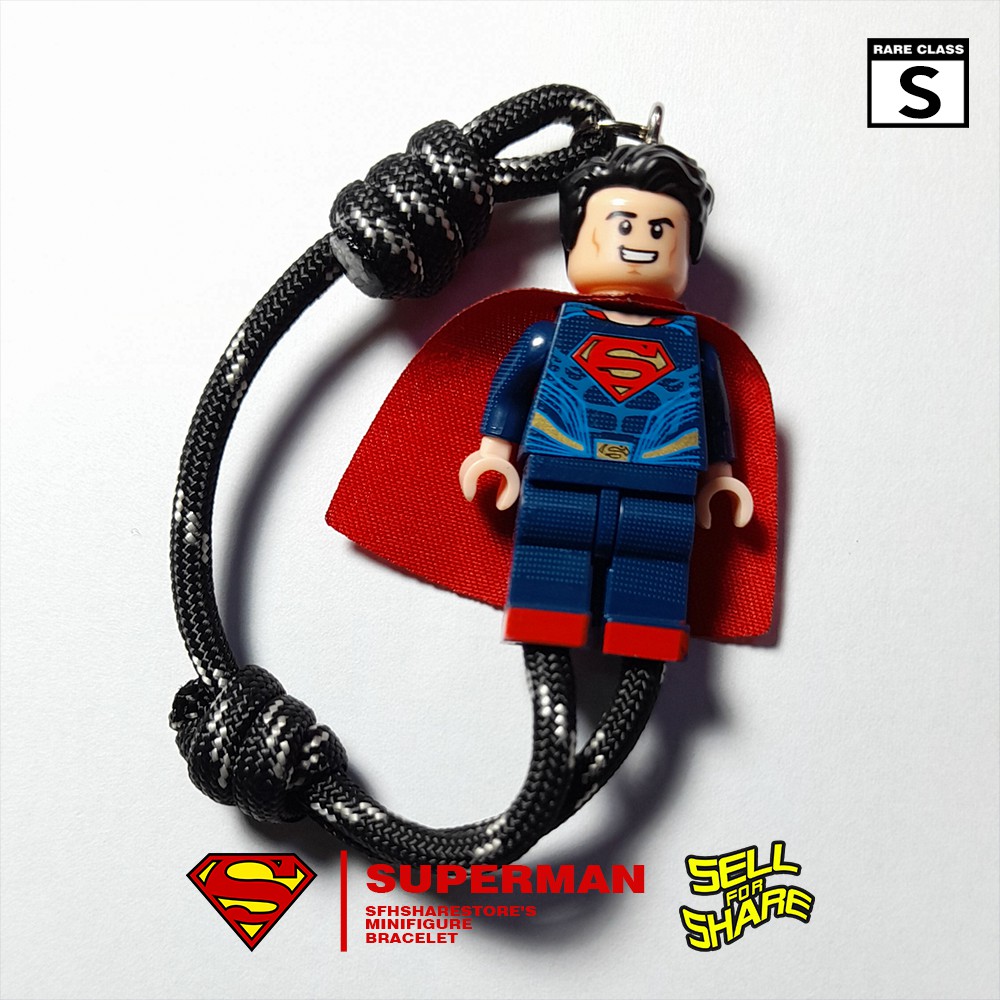 GELANG MINIFIGURE LEGO SUPERMAN / GELANG SUPER HERO / GELANG AESTHETIC / GELANG HANDMADE VIRAL