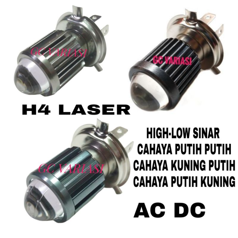 LAMPU H4 DEPAN MOTOR VIXION VERZA OLD CB150R KLX/LAMPU LED H4 LASER VERZA OLD CB150R VIXION KLX/BOLA