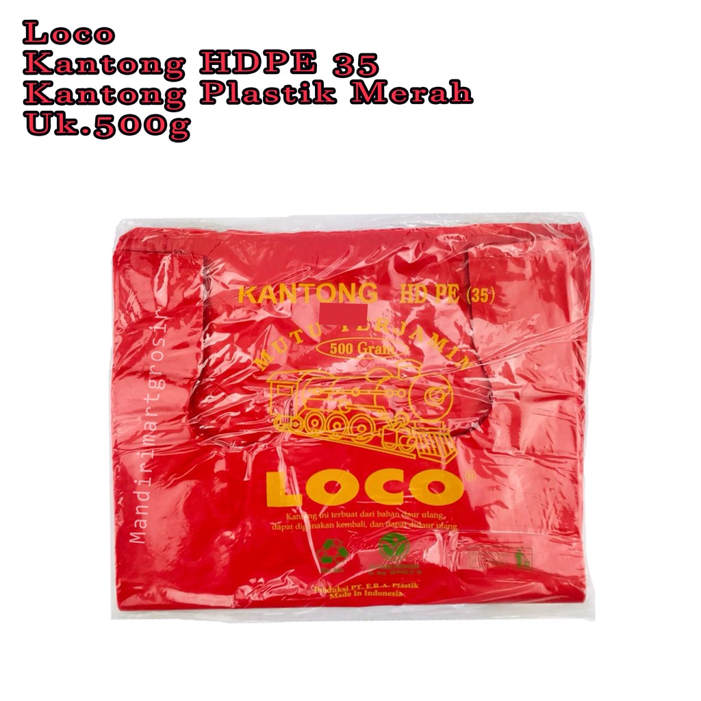 Kantong HDPE 35 *Loco * Kantong Plastik Merah * 500g