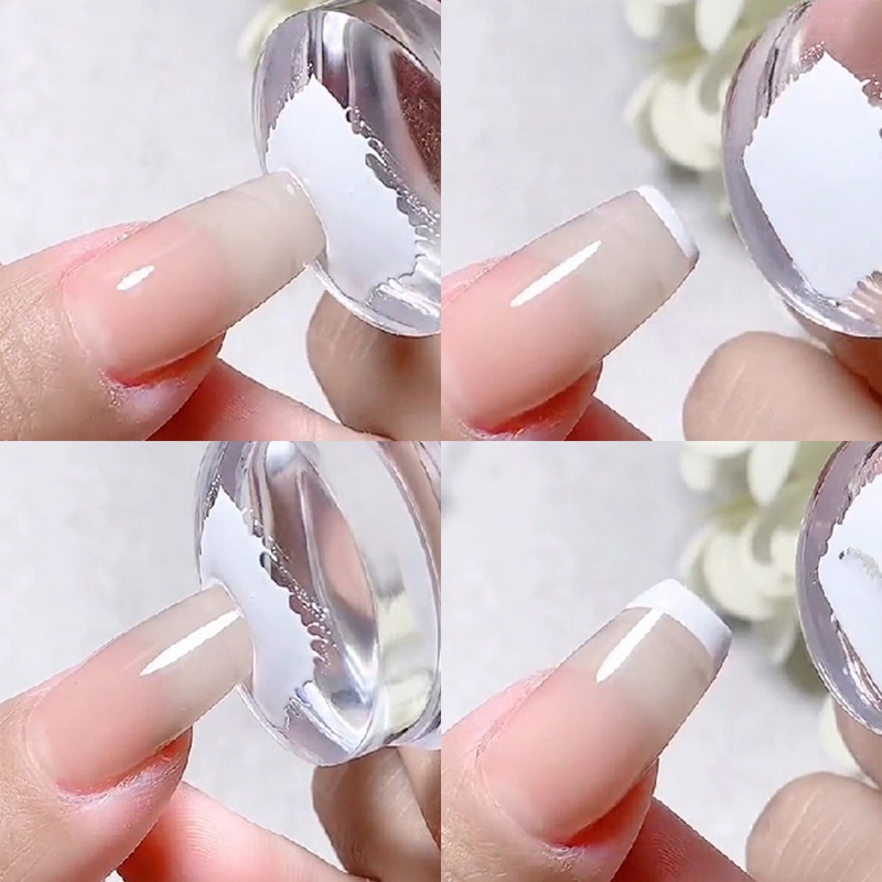 1pc Stempel Kuku Diy Bahan Silikon Untuk Nail Art