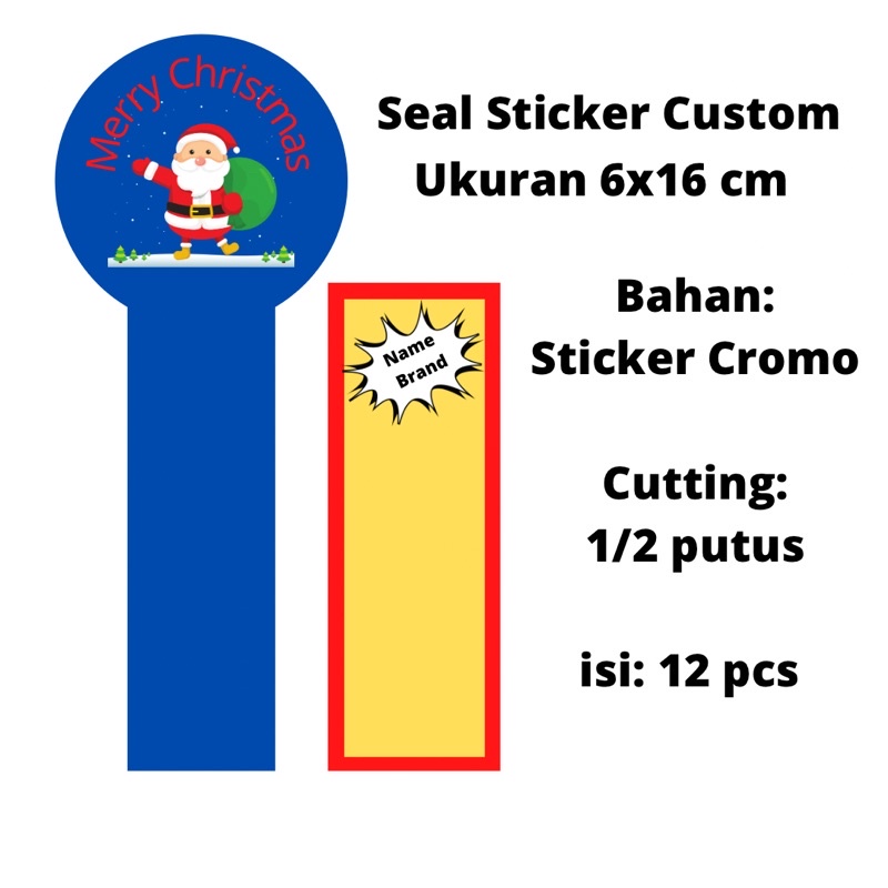 

Print sticker custom A3 plus dapet 12 sticker ukuran 6x16 cm