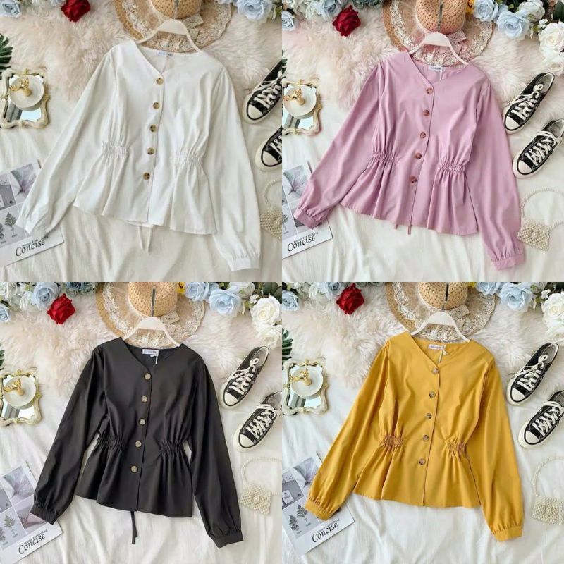 VIOLA TOP/BLOUSE KERUT/KOREAN BLOUSE