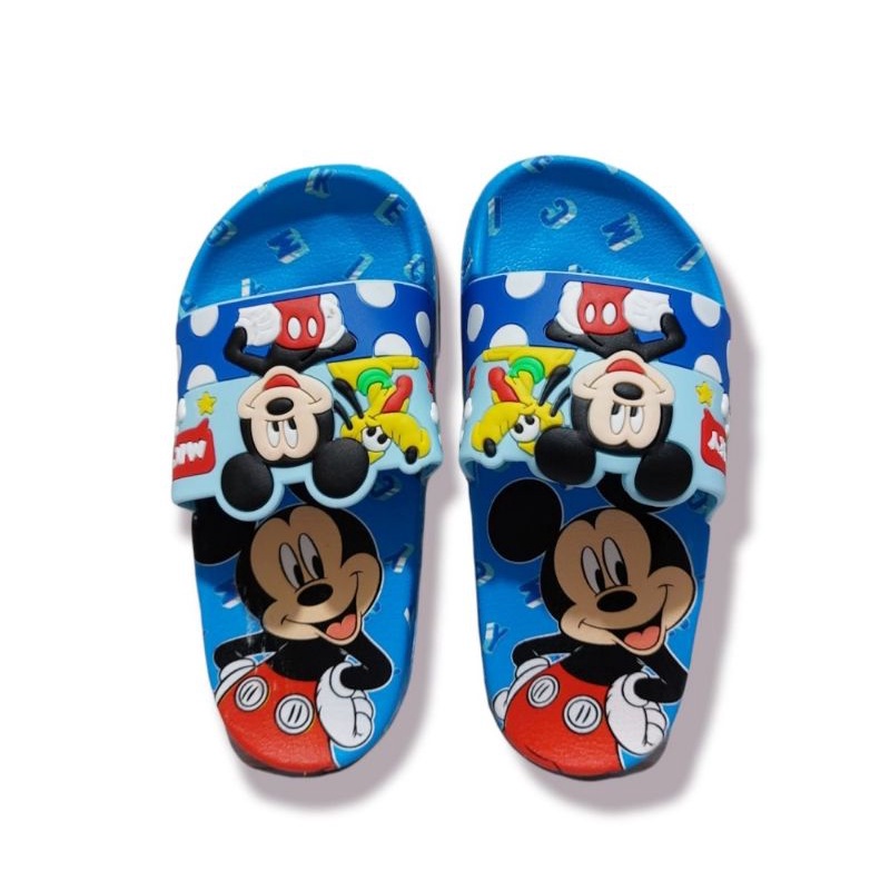 SANDAL SELOP ANAK JELLY KARET KARAKTER MICKY IMPORT