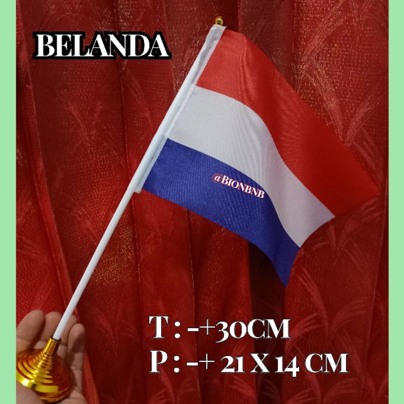 BENDERA BELANDA BENDERA MEJA BENDERA TANGAN BELANDA IMPORT BEST SELLER PRINTING