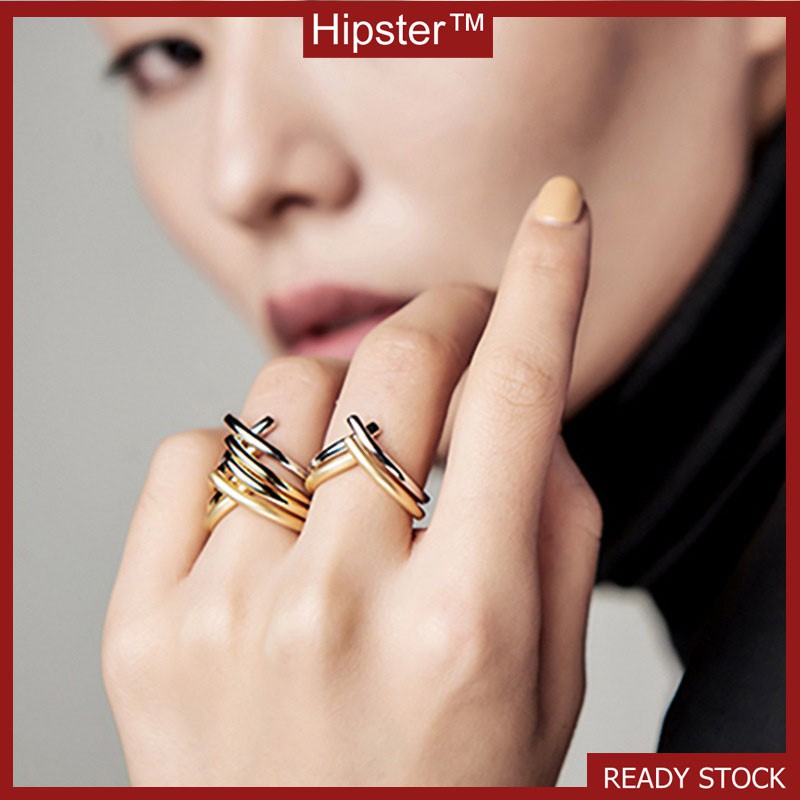 INS Cool Style Creative Design Personalized Golden Ring