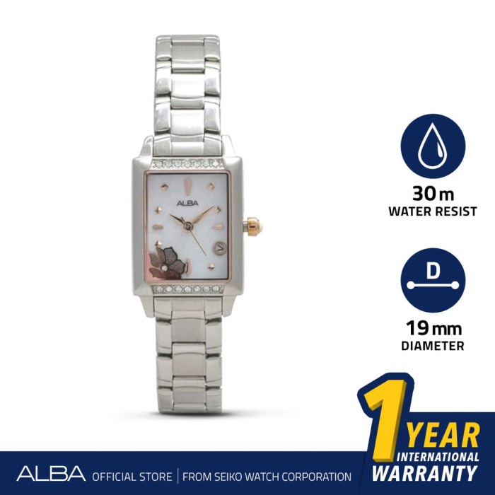 Jam Tangan Wanita Alba Stainless Steel Silver AXT383 Original Fashion Wanita