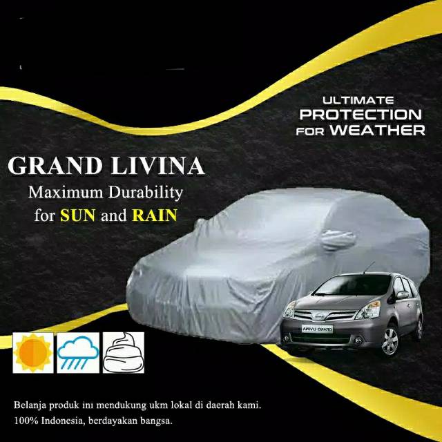 Body Cover Mobil / Sarung mobil silver coating GRAND LIVINA