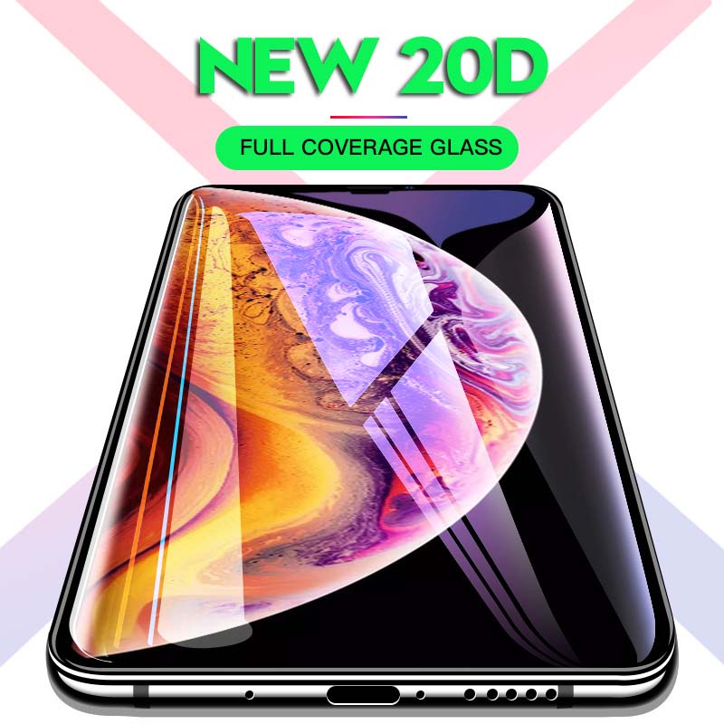 Pelindung Layar Tempered Glass 20d Untuk iPhone 11 12 13 Pro Max 12 13 Mini 13 12 X XR XS Max 6S 6 7 8 Plus