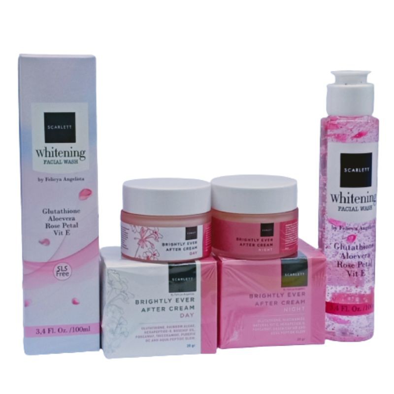 Paket 3 Produk Scarlett ( Cream Siang Dan Malam Facial Wash )