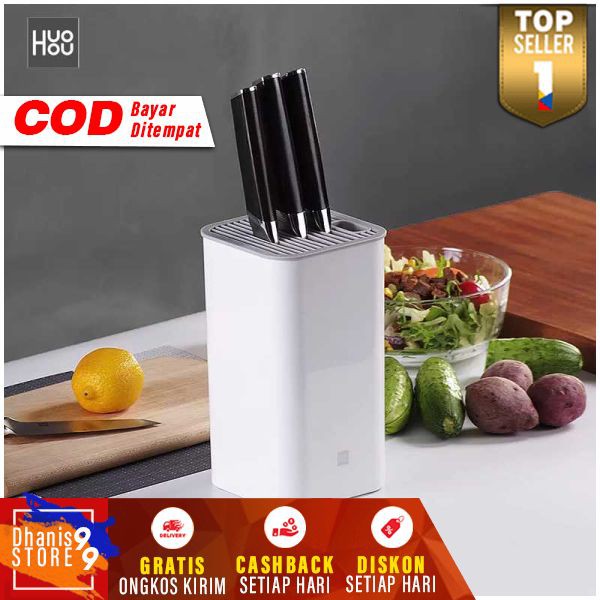 Xiaomi Mijia Huohou Tempat Pisau Dapur Stand Tool Knife Holder Tempat Penyimpanan Piso Minimalis Berkualitas