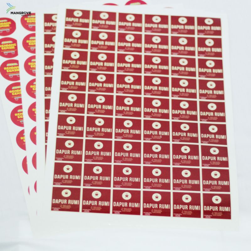 

stiker label produk A3+ dan Cutting Halfcut