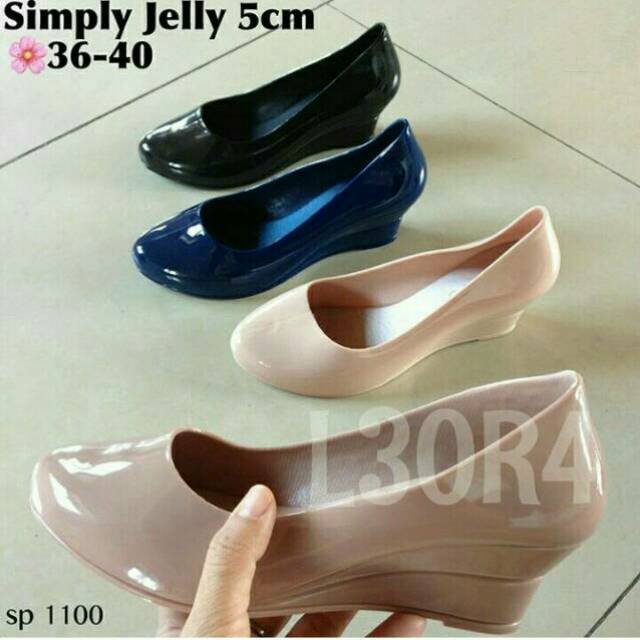 Jelly Shoes Wedges Glossy