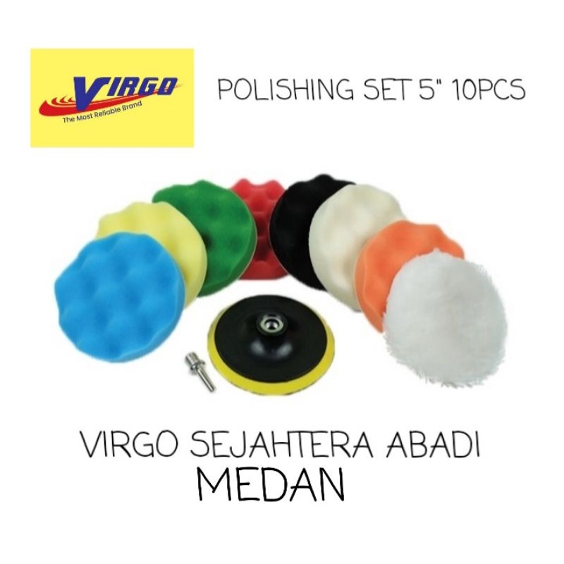 BUSA POLES SET 10PCS 5 INCH MOBIL MOTOR SPONGE POLISHING SET 5" 10 PCS