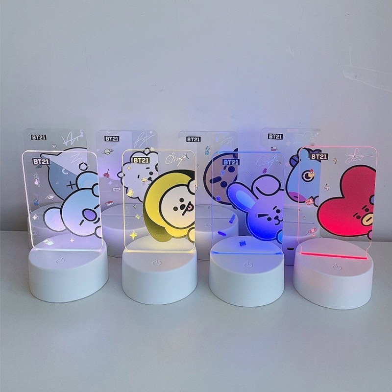 lampu akrilik bt 21 / lampu acrylic bts / lamp acrylic 3D