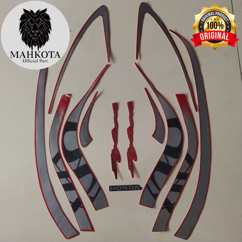 Original Asli Striping Stiker Polet list motor motor honda scoopy 2021 merah list body standar origi