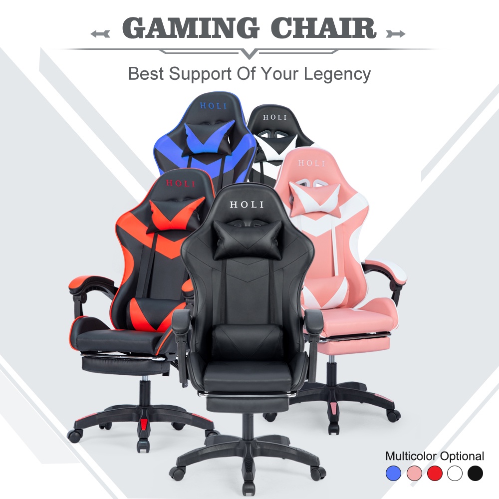 KHUSUS GOJEK HOLI Kursi Gaming Chair Computer Bangku Gaming Game Murah HL-502