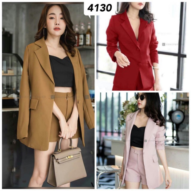 REAL PICT set Stelan blazer atasan import bangkok premium quality 4923 4171
