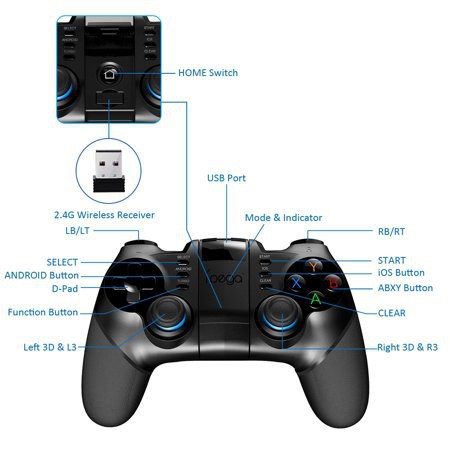 Wireless Gamepad 3 in 1 IPEGA PG 9156 For Smartphone PS3 and PC