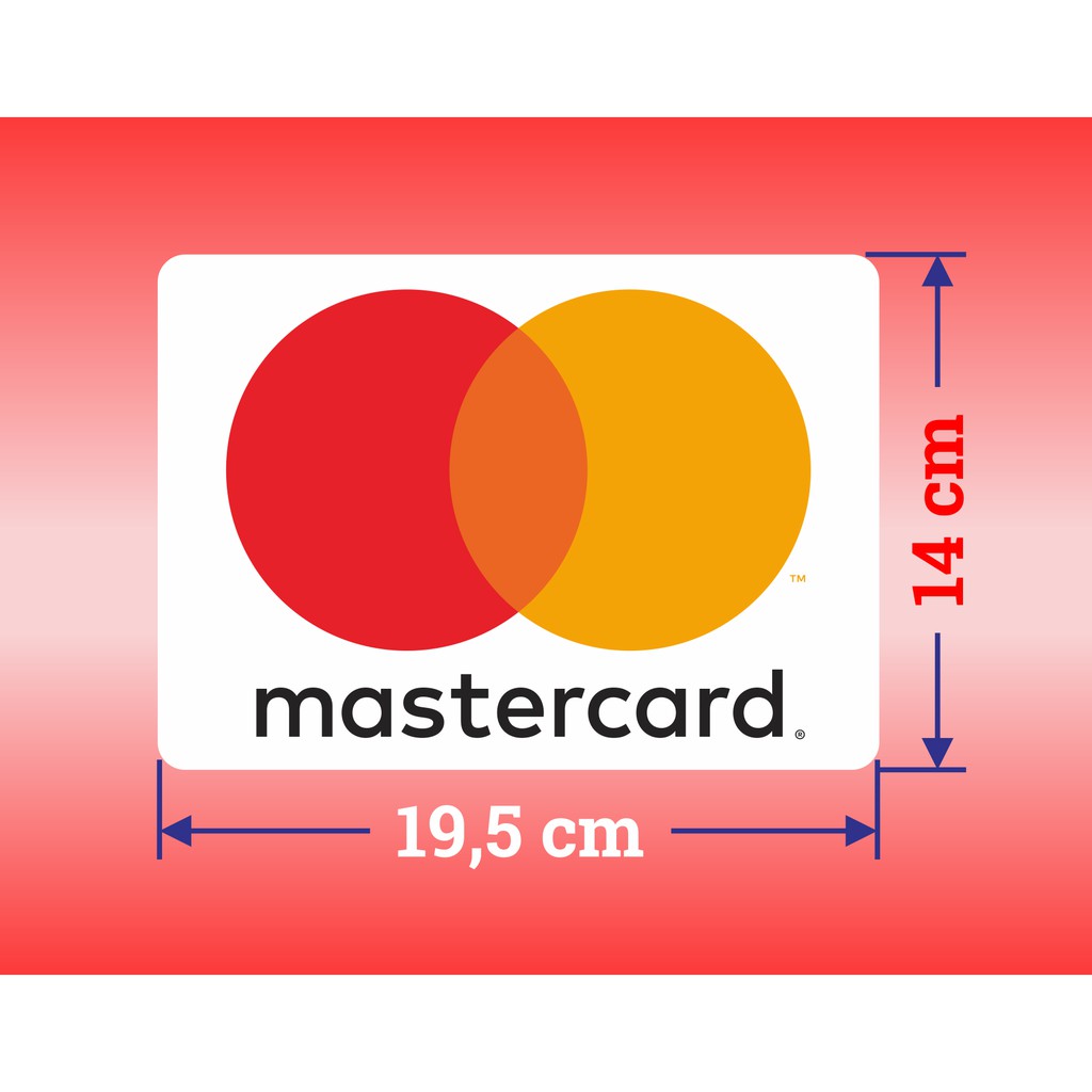 

Sticker pembayaran digital Master Card stiker non tunai cashless MasterCard 19,5 x 14 cm
