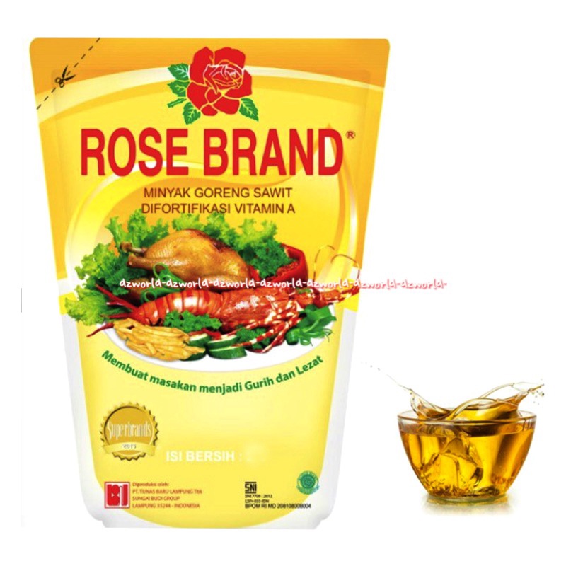 Rose Brand 1L Minyak Goreng Sawit Rosebrand Migor Untuk Masakan Kemasan Pouch Plastik Kelapa Sawit Ros Bran 1 Litter Refill Isi Ulang