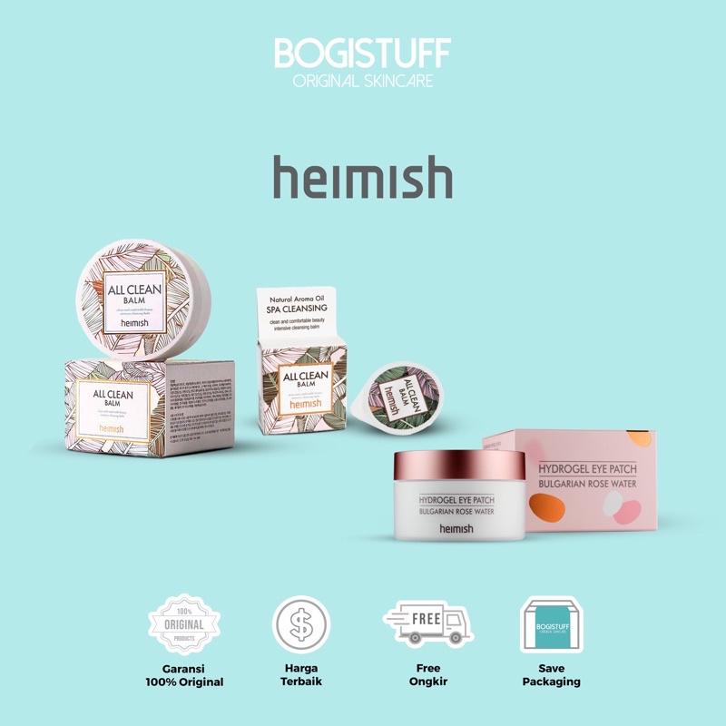 HEIMISH ALL CLEAN BALM | HEIMISH HYDROGEL EYE PATCH BULGARIAN ROSE