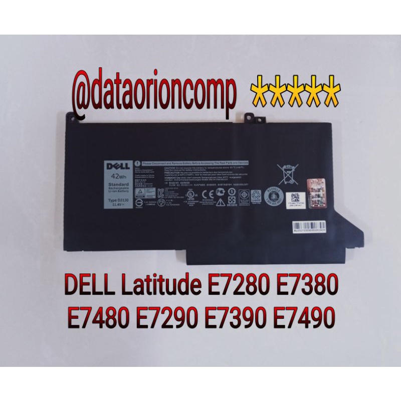 Baterai Dell Latitude E7280 E7480 E7290 E7380 E7390 E7490 DJ1J0