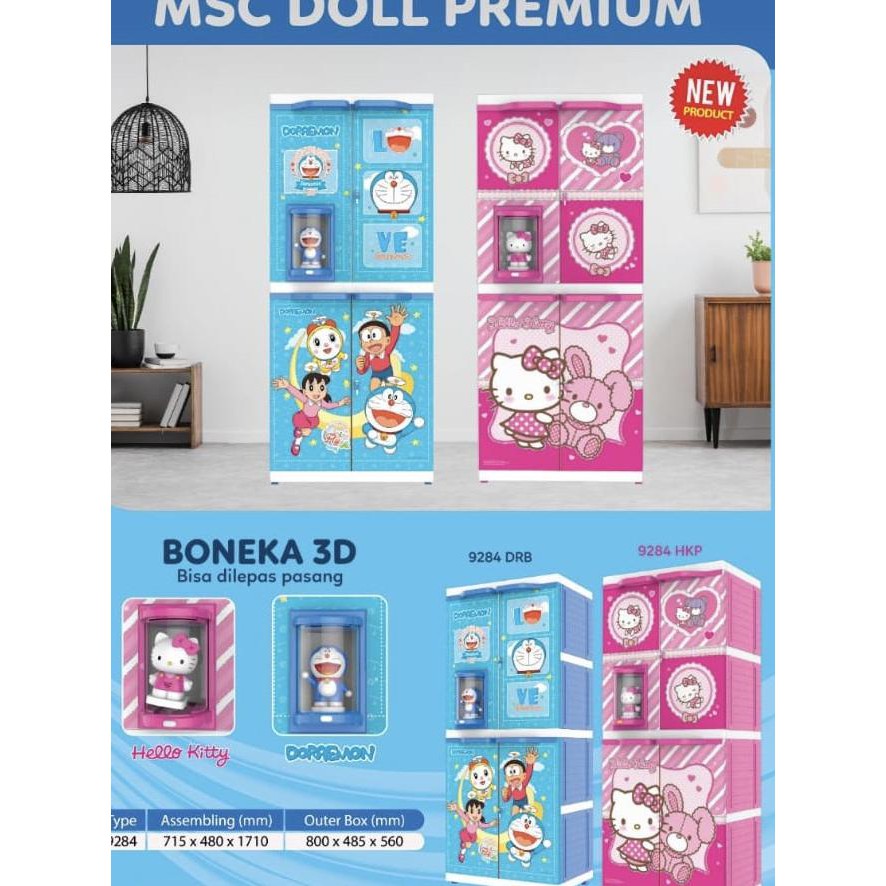 Lemari Baju Anak Hello Kitty / Lemari Pakaian Naiba Larissastore77