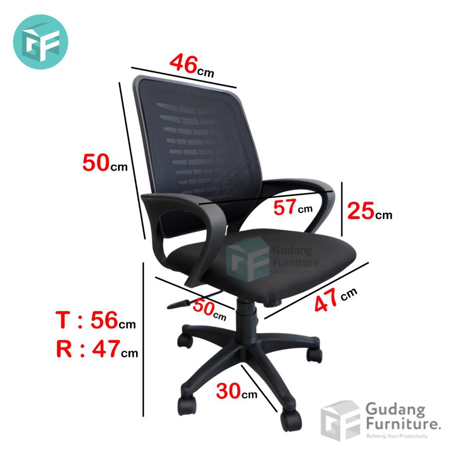 Kursi Kerja Kursi kantor Kursi Gaming Kusi Staff Murah Vetto-2