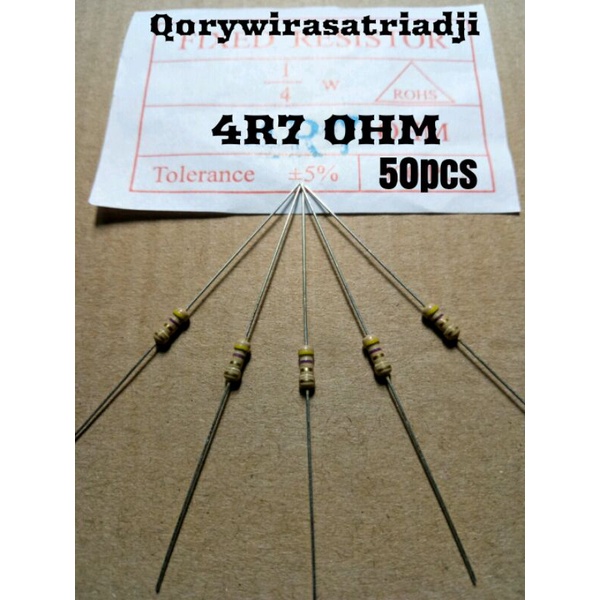 Resistor 4R7 Ohm Resistor 4.7 Ohm1/4 Watt 50pcs
