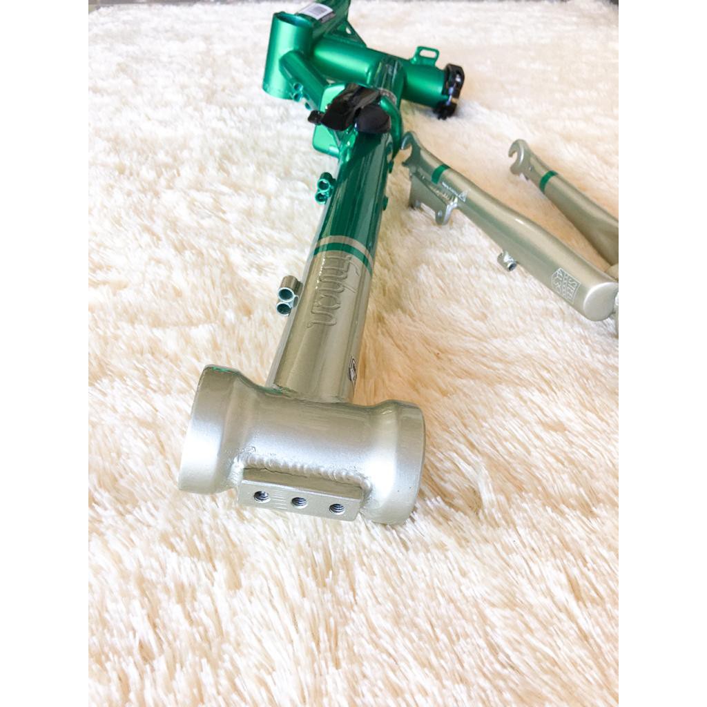 FNHON Gust Wayang Arjuna Discbrake Tanpa Handlepos Disc Brake DB 16 Inch Hijau Putih Green Not Storm